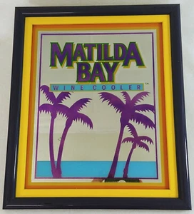 Matilda Bay Weinkühler Spiegel 16 x 19 gerahmt Werbung Bar Pub Männerhöhle - Bild 1 von 7