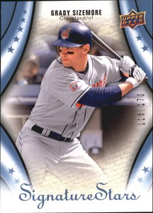 2009 Upper Deck Signature Stars Blue Baseball Card #46 Grady Sizemore/170
