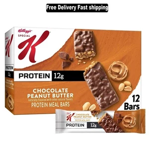 Kellogg's Special K Chocolate Peanut Butter Chewy Protein Meal Bars, 12 Count - Picture 1 of 8