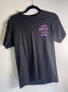 Anti Social Social Club Black Tee Sz S - Picture 1 of 2