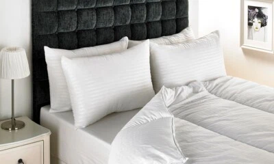 SERENE HOMESTORE Luxury Microfibre Striped Soft Feels Like Down Duvet Quilt All Sizes Hotel Type