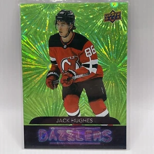 2020-21 Upper Deck Jack Hughes Green Dazzlers #DZ-78 Devils ๐ฅ๐ฅ๐ฅ๐ฅ - Picture 1 of 1