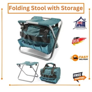 Portable Outdoor Folding Camping Fishing Chair Camp Stool Backpack Seat Bag AU. - Picture 1 of 9