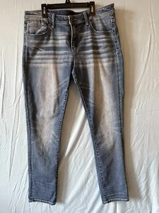 Buckle Black Distressed Womens Jeans 31x32 Straight Candiani Italian Denim - Picture 1 of 15