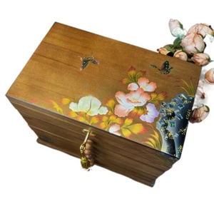 Für Mehrschicht Schmuckkästchen Massivholz Schublade Aufbewahrungsbox Schmuckkästchen Antik - Bild 1 von 24