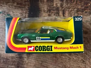 Vintage Corgi 329 Mustang Mach 1 Car Diecast Model Original box - Picture 1 of 6