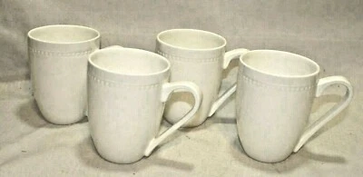 Juego de cuatro tazas de café Mikasa Loria White Bone China nuevas Foto 1 de 3