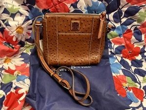 DOONEY & BOURKE Small Lexington Ostrich-Embossed Tote Shoulder Bag sme wear 12x9 - Picture 1 of 6
