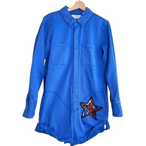 One Teaspoon Embroidered Sequin Star 100% Cotton Sz S Prophecy Romper - Picture 1 of 16