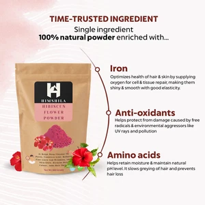 Himshila Nature Hibiscus Flower Powder for Face Pack and Hair Mask 100g - Picture 1 of 6