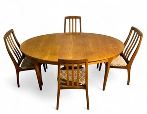 SUTCLIFFE TODMORDEN ESSTISCH UND STÜHLE TEAK SURFBRETT OBERFLÄCHE MID CENTURY - Bild 1 von 15