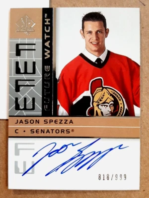 JASON SPEZZA FUTURE WATCH AUTO 2002-03 SP AUTHENTIC /999 ROOKIE #191 RC SENATORS - Image 1 of 4