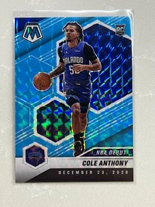 2020-21 Mosaic Blue Fluorescent Prizm Cole Anthony Rookie Card (RC) #268  /15 - Picture 1 of 2