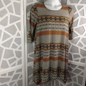 Vestido Wilde grande estampado de mosaico línea A fluido - Imagen 1 de 5