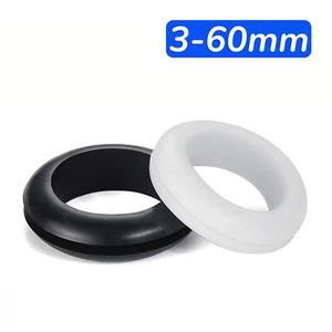 Blanking Wiring Open Grommets PVC Rubber Open Grommet Blind Cable Hole 3mm-60mm - Picture 1 of 25