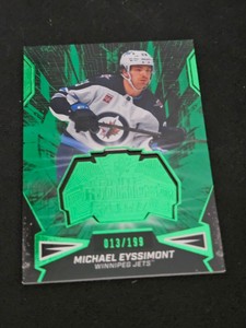 2022-23 UPPER DECK UD SPX MICHAEL EYSSIMONT F-32 #ed 13/199 FINITE ROOKIE GREEN