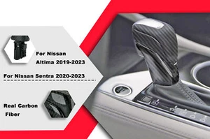 Real Carbon Fiber Automatic Gear Shift Knob For Nissan Altima 19-23 Sentra 20-23 - Picture 1 of 4