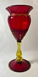 Auténtico vidrio cordial de arte veneciano soplado en boca italiano de 1920-30 - Imagen 1 de 8