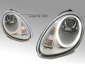 Silver LED Bi-Xenon Projector Headlight For 2005-08 Porsche 987 Boxster Cayman - Picture 1 of 12