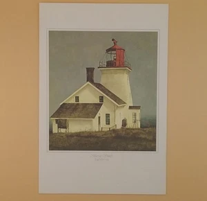 Vintage 1970's Art Print - 'Lighthouse' By Murray Smith - Picture 1 of 2