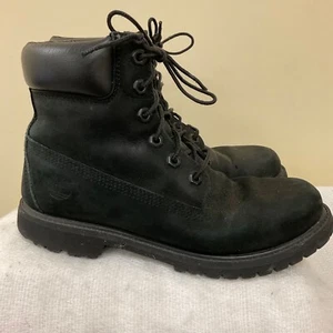 Timberland Women's Black Leather Suede Boots Sz 8M Lace Up Primaloft 200 Grams - Picture 1 of 14