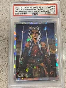2023 Star Wars Galaxy Ahsoka Tano's New Path #WSW7 Atomic /150 PSA 9 Pop 1 SPM - Picture 1 of 3