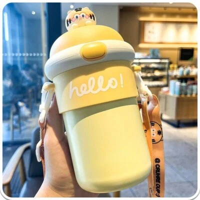 Lindas tazas de dibujos animados con asa, adorable agua de animales de dibujos animados en 3D con correa Foto 1 de 4