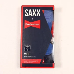 SAXX BUDWEISER VIBE Calzoncillo Boxer Calce Ajustado BallPark Bolsa Talla S (30-32) - Imagen 1 de 4