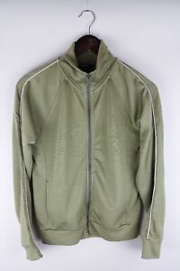 GANT Women Track Jacket Activewear Casual Green Full Zip Cotton Blend size M