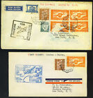 Portugal 1939 Two First Flight Covers Azores To Us And