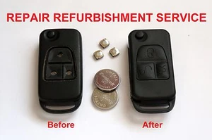 Repair Service for Mercedes ML SL CL C S Class 3 button flip remote key fob - Picture 1 of 1