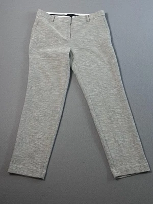 Pantalón estampado Ann Taylor talla 8 T blanco y negro pierna recta  Foto 1 de 4