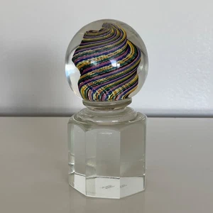 1950s VENINI Murano Glass Multicolore Filigrana PAPERWEIGHT Sculpture SIGNED - Picture 1 of 8