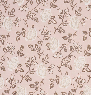 SCHUMACHER CURTAIN FABRIC DESIGN Lavinia 2.4 MTRS PINK LINEN BLEND VEERE GRENNEY - Image 1 of 4