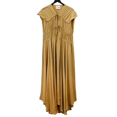 Tove Tan Flores Silk Georgette Gathered Maxi Dress Size 40 US 8 - Image 1 of 4