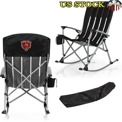 NFL Chicago Bears Exterior Mecedora Campamento Silla Portátil Duradera Bolsa de Transporte Nueva Foto 1 de 4