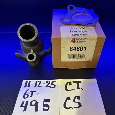 (1) NOS 84801 Engine Coolant Water Outlet 4 Seasons, Genuine Product - Image 1 of 4