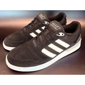 Adidas Zx Vulc Skateboarding black sneakers Mens size 10.5 suede red bottom - Picture 1 of 8