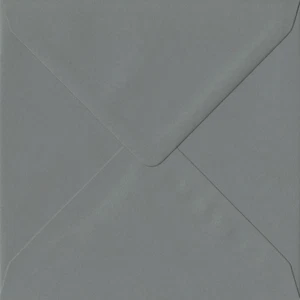 Vintage Grey 130mm x 130mm Gummed 120gsm Luxury Square Coloured Grey Envelopes - Picture 1 of 1