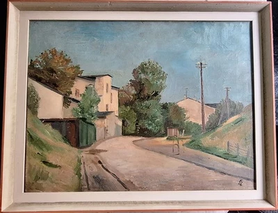 Ölbild Gemälde Karl Kluth 1898 - 1972 Original Hamburger Sezession Dorfansicht - Bild 1 von 4