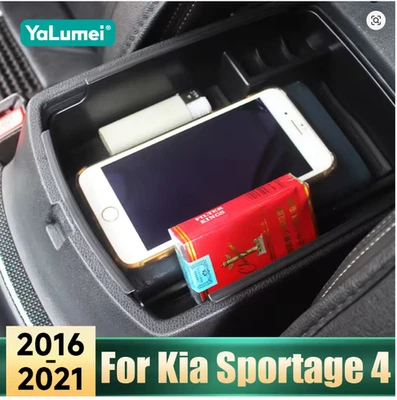 Caja de almacenamiento organizadora ABS reposabrazos consola central para Kia Sportage 2016-2021 Foto 1 de 4