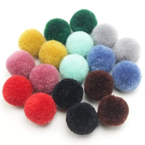 50 Mixed Color Pom Poms 3/4" Fuzzy Pompoms Balls High-Elastic Creative Craft DIY - Picture 1 of 4