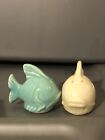 Salt and Pepper shakers vintage from Japan Blue Yellow tropical fish Lot Set