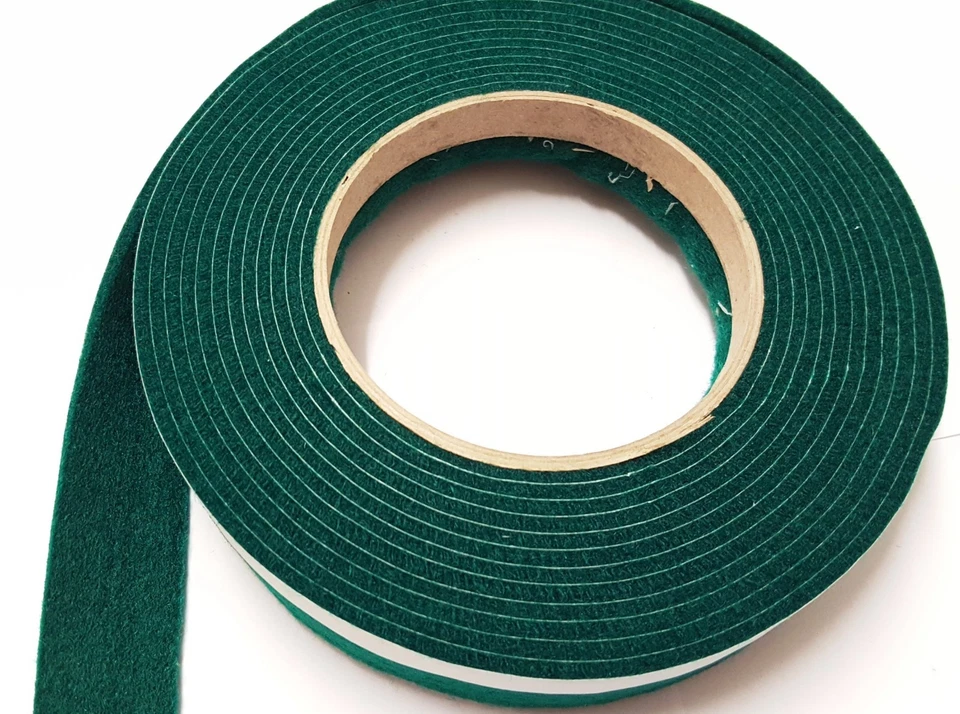 DARK GREEN Sticky Self-Adhesive Felt Furniture Pad Roll Hard Surface Strip 1m - Image 1 of 1