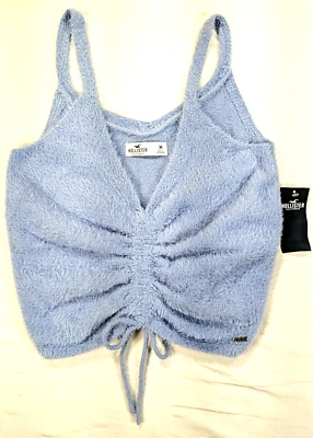 Suéter sin mangas para mujer HOLLISTER talla M azul cuello en V cordón ajustable corte frontal nuevo con etiquetas Foto 1 de 4