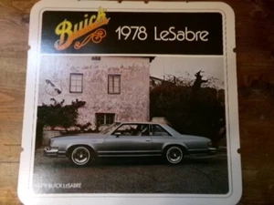 Letrero litográfico promocional publicidad Buick Lesabre 1978 sala de exposición concesionario de autos vintage - Imagen 1 de 5