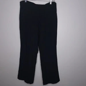 Eileen Fisher M pantalone donna nero pantalone casual piatto davanti elastico in vita elasticizzato - Foto 1 di 5