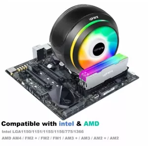 upHere CCF150ARGB High Performance CPU Air Cooler w FREE RGB fan controller /New - Picture 1 of 9