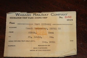 ROCK ISLAND LINES Reduced Rate Order Passes(2) MUST BE EXCHANGED FOR TICKET - Picture 1 of 1