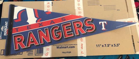 MLB Texas Rangers 12" x 30" Pennant, NEW Cover